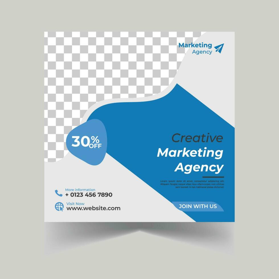 Digital marketing agency social media post vector