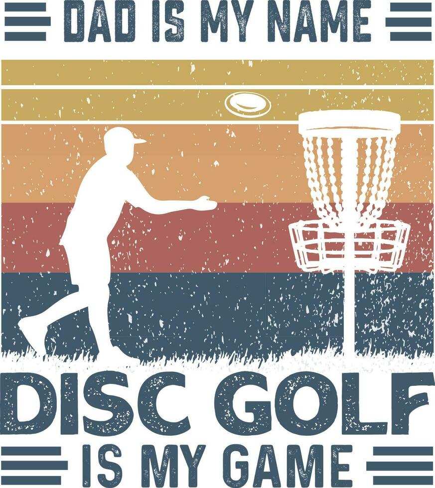 Disc Golf T-Shirt Design With Dad vector