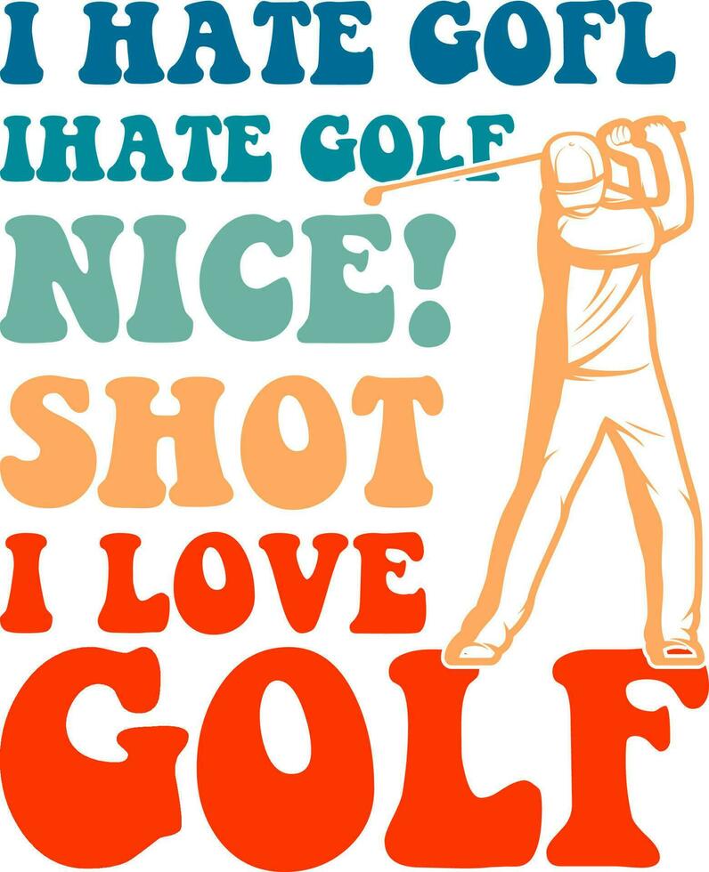 diseño de camiseta de golf vector