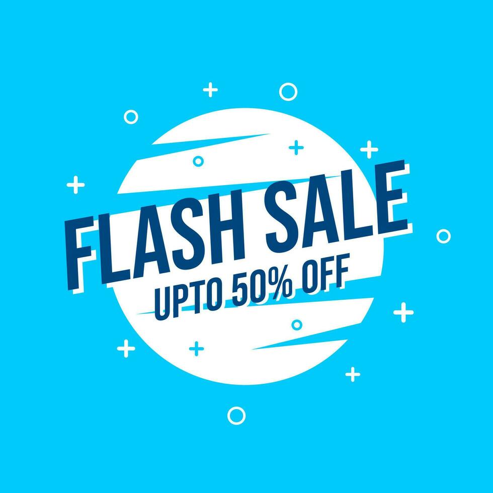 Flash sale banner template shopping offers icon web design vector