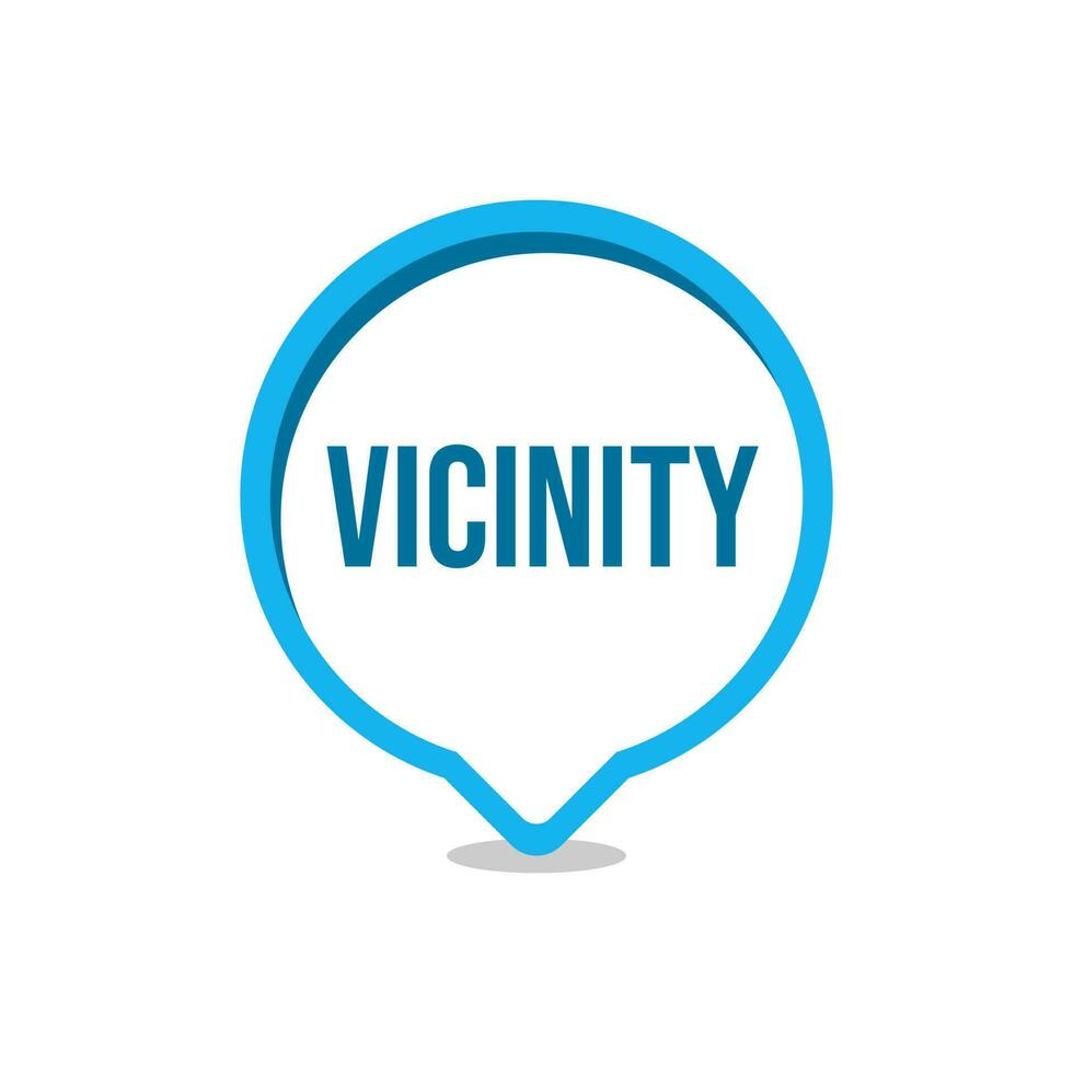 Vicinity distance surrounding area point icon label design vector