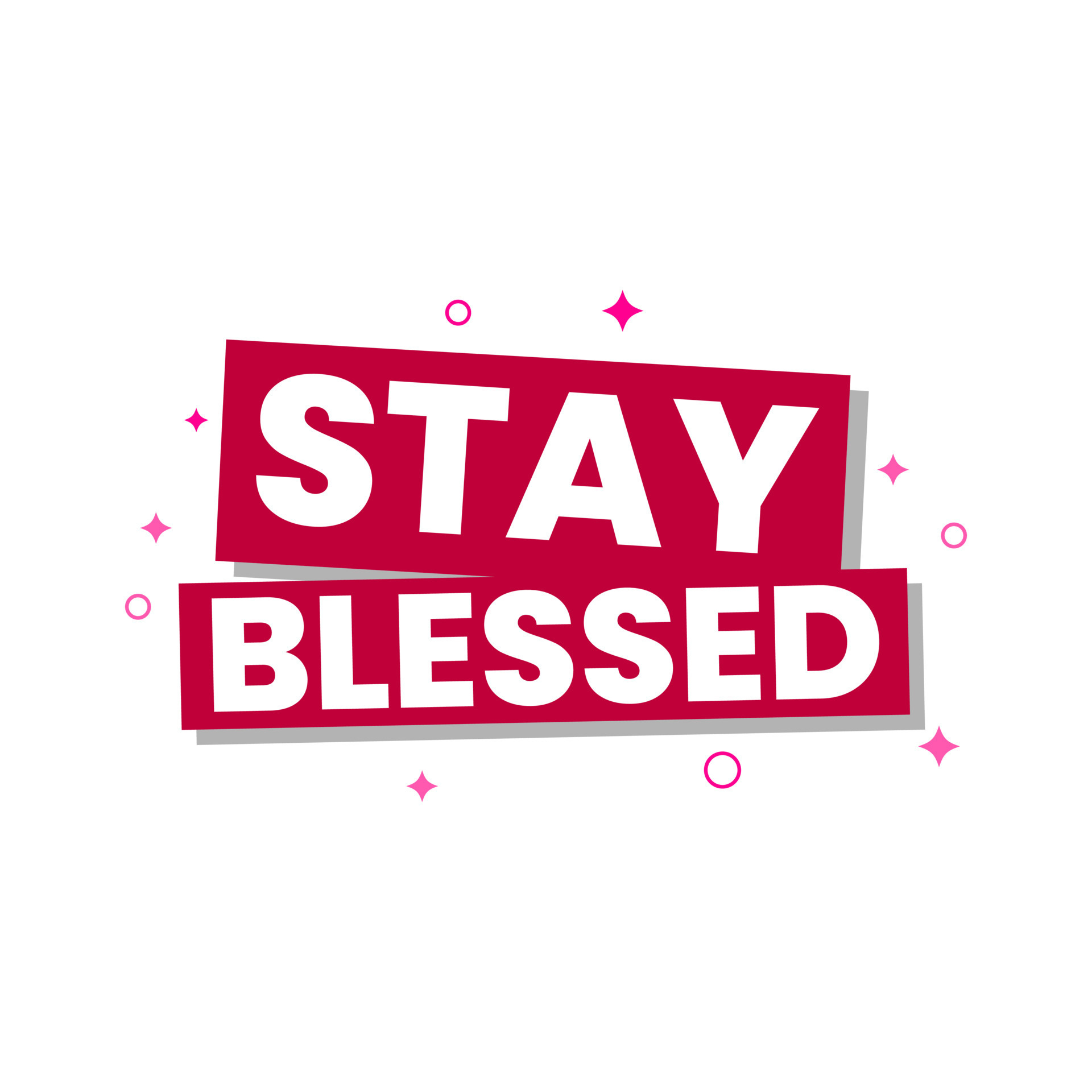 Stay blessed birthday good wishes icon label banner template design