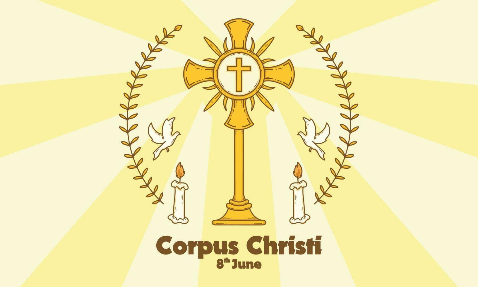 Happy Corpus Christi Background vector