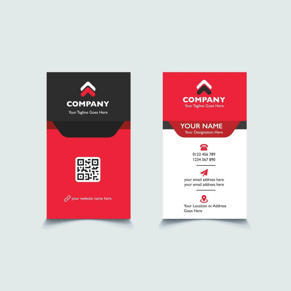Modern creative business card design template. unique shape modern business card design. free vector