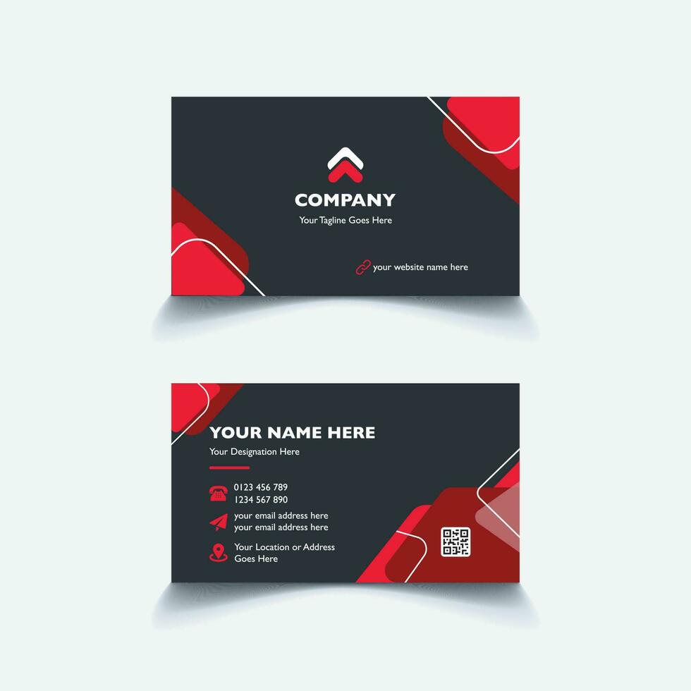 Modern creative business card design template. unique shape modern