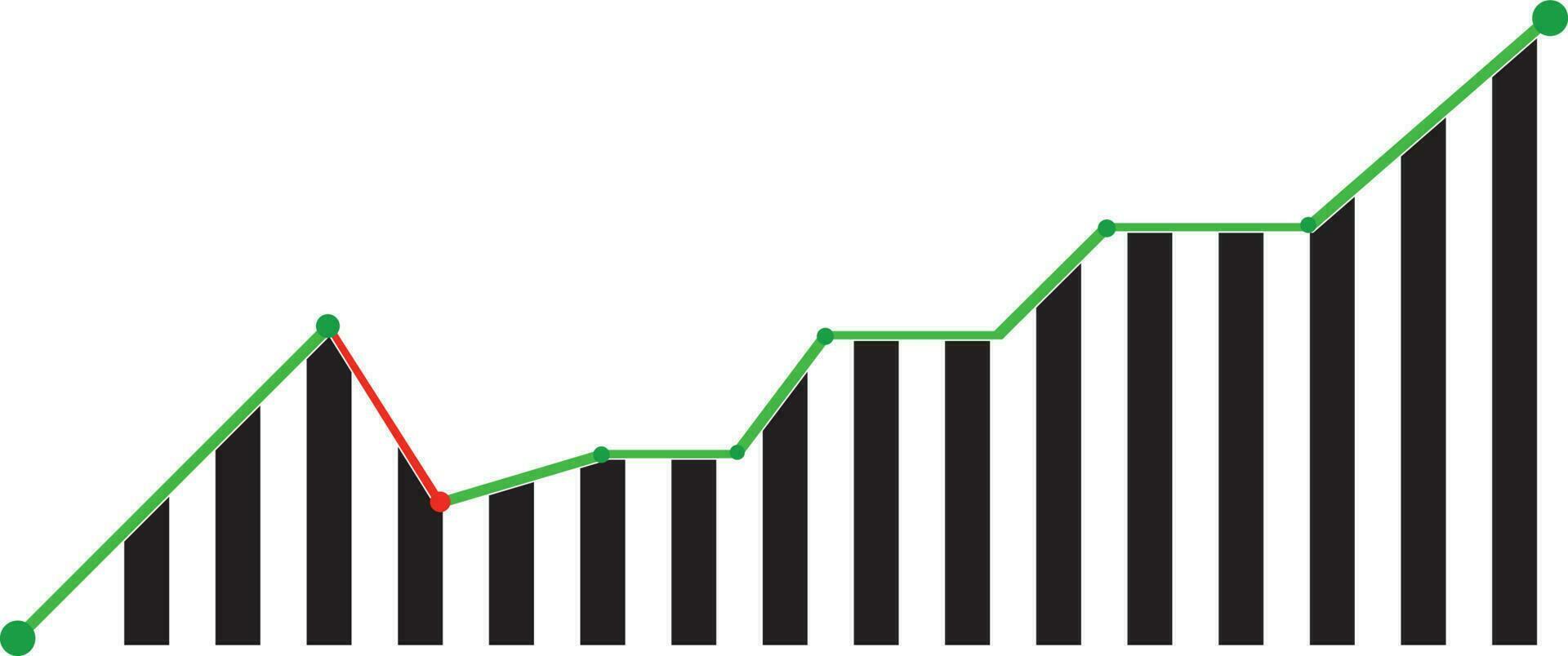 Illustration vector graphic of Business grow up graph diagram