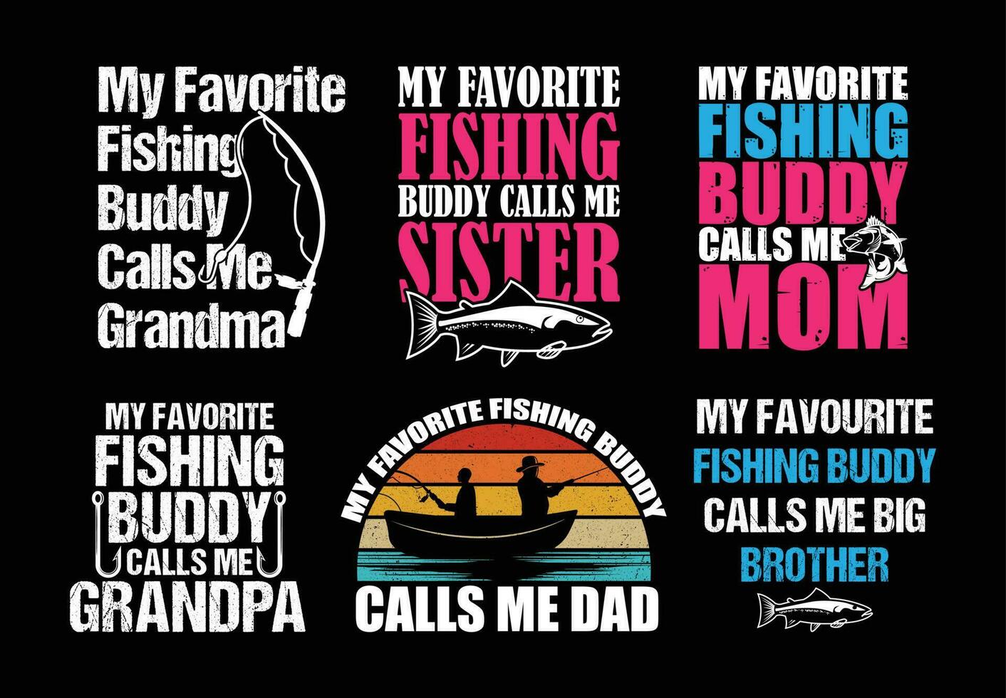 Fishing T shirt Design Bundle, Quotes about Fishing, Fishing T shirt,  Fishing typography T shirt design Collection 23781687 Vector Art at Vecteezy