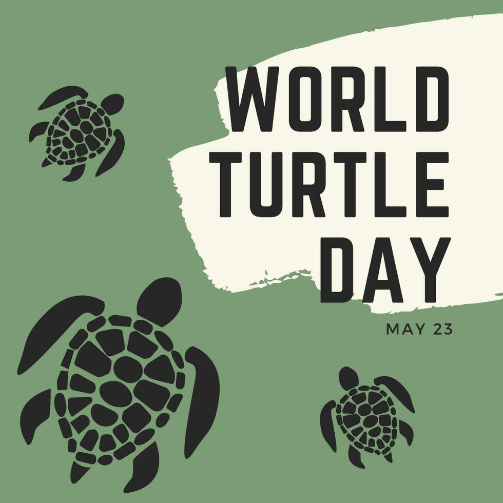 world turtle day poster suitable for social media post vector