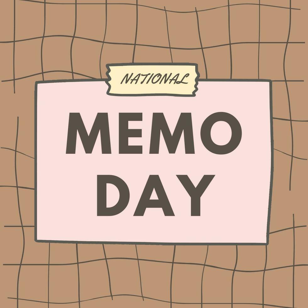 national memo day poster suitable for social media post vector