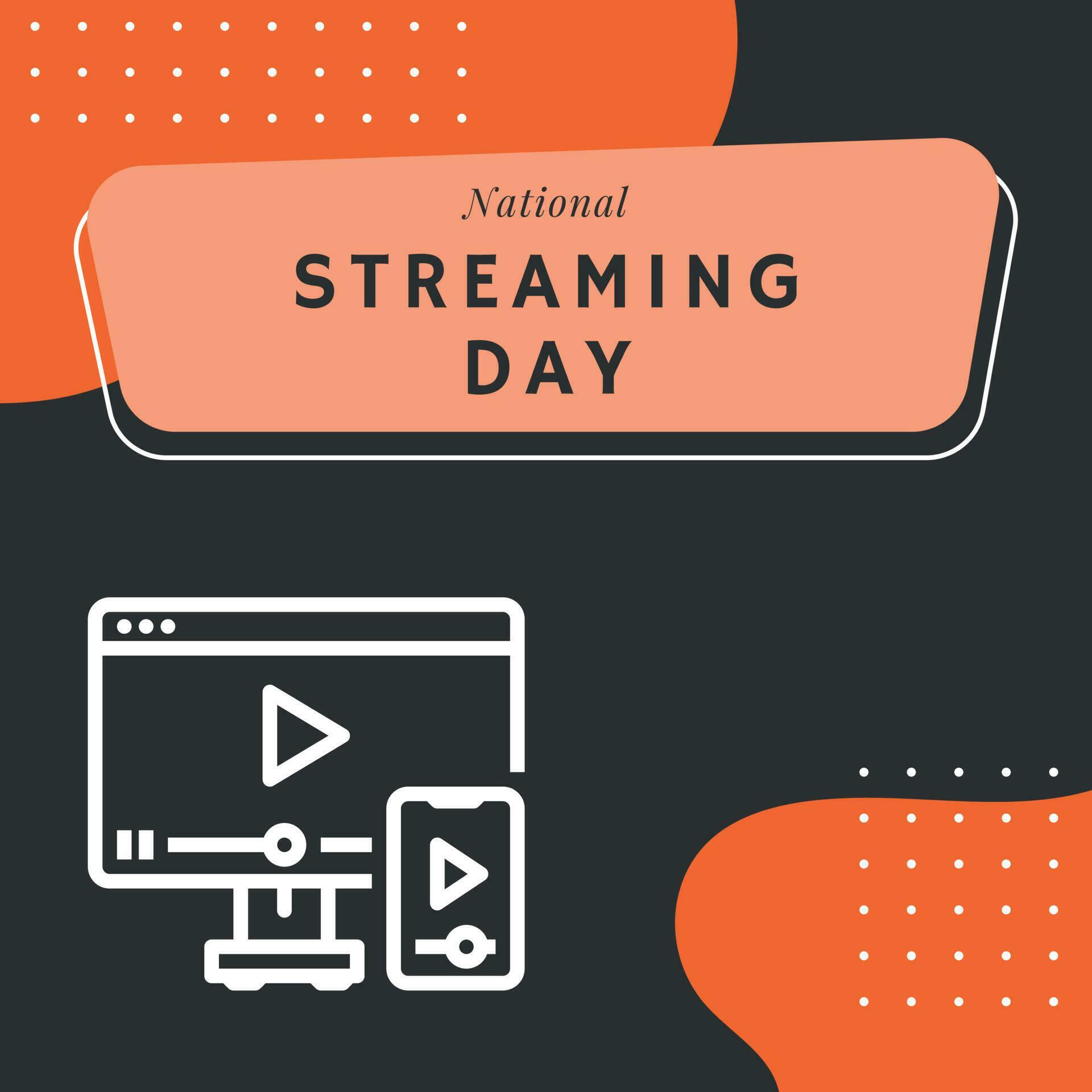 An orange and black poster with a white graphic that says national