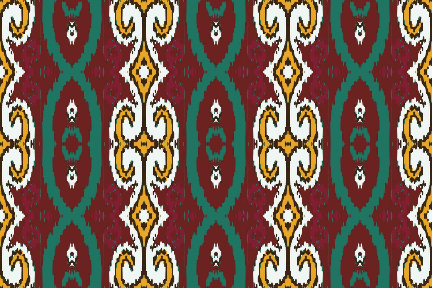 African Ikat damask paisley embroidery background. geometric ethnic oriental pattern traditional. Ikat Aztec style abstract vector illustration. design for print texture,fabric,saree,sari,carpet.