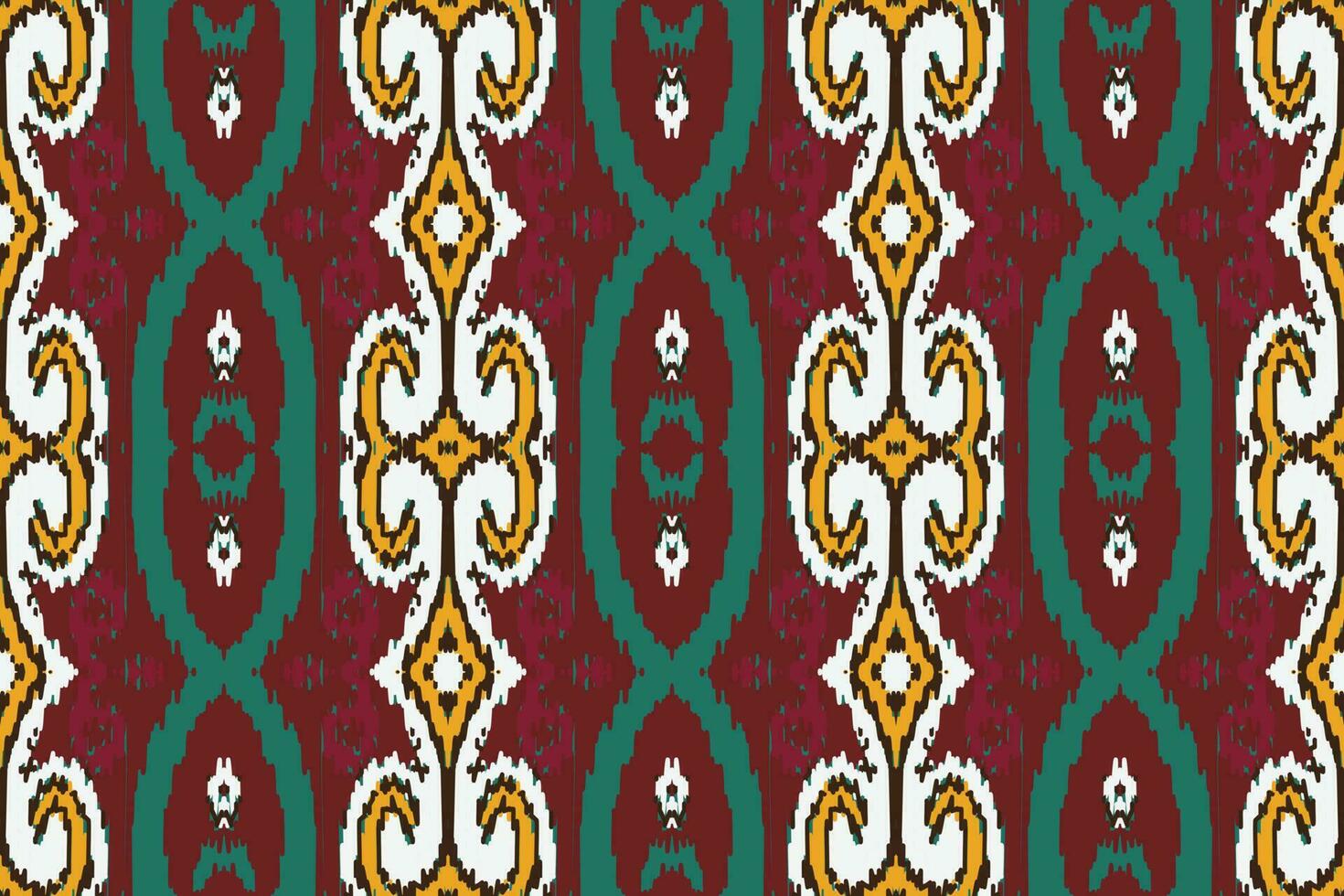 African Ikat damask paisley embroidery background. geometric ethnic oriental pattern traditional. Ikat Aztec style abstract vector illustration. design for print texture,fabric,saree,sari,carpet.