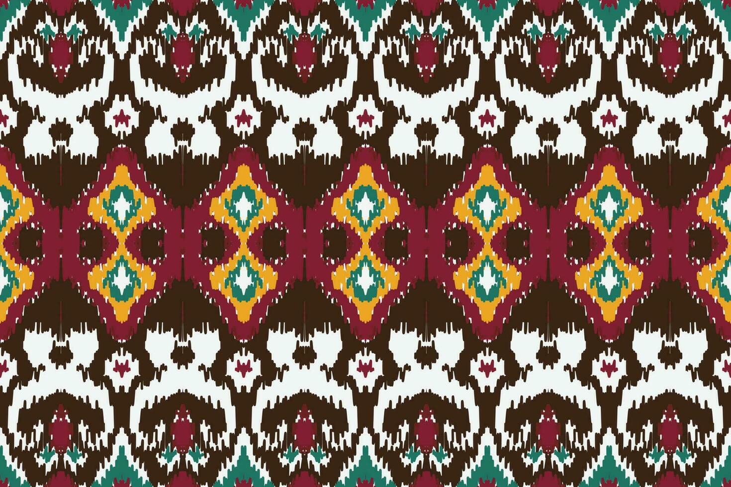 African Ikat Damask embroidery background. geometric ethnic oriental pattern traditional. Ikat Aztec style abstract vector illustration. design for print texture,fabric,saree,sari,carpet.