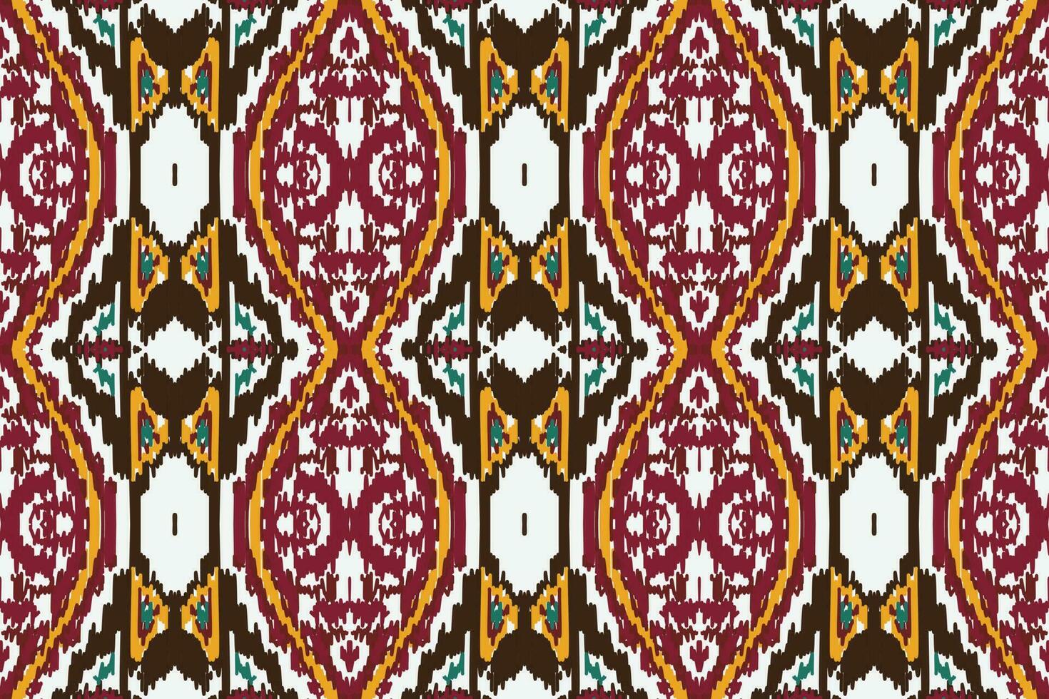 African Ikat floral paisley embroidery background. geometric ethnic oriental pattern traditional. Ikat Aztec style abstract vector illustration. design for print texture,fabric,saree,sari,carpet.