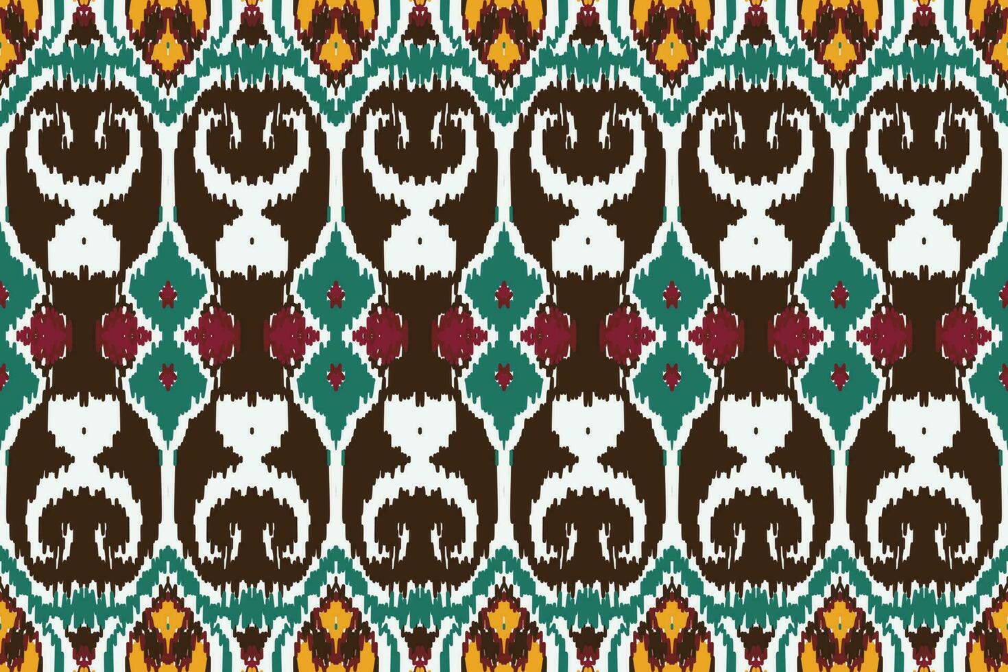 African Ikat fabric paisley embroidery background. geometric ethnic oriental pattern traditional. Ikat Aztec style abstract vector illustration. design for print texture,fabric,saree,sari,carpet.