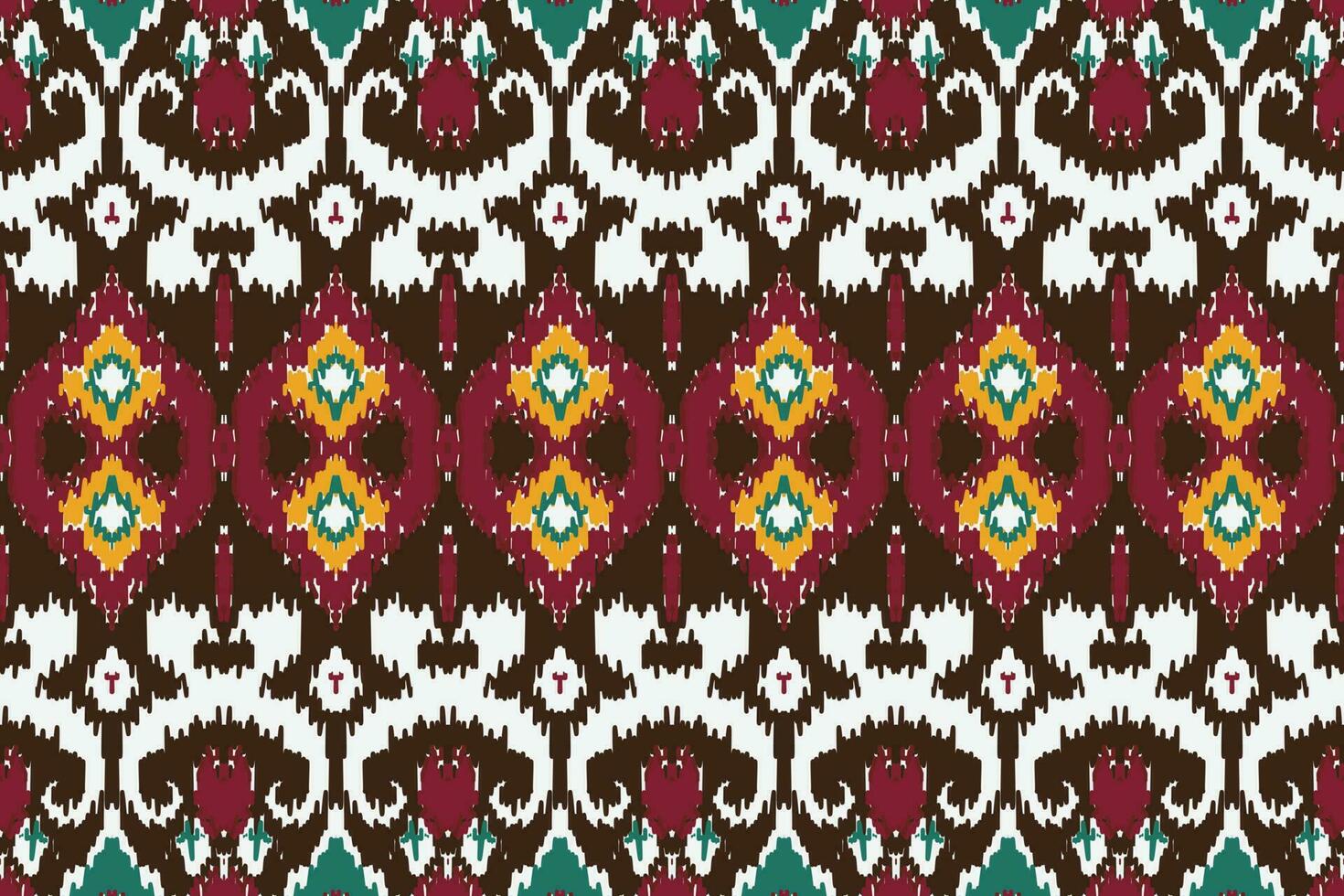 African Ikat Damask embroidery background. geometric ethnic oriental pattern traditional. Ikat Aztec style abstract vector illustration. design for print texture,fabric,saree,sari,carpet.