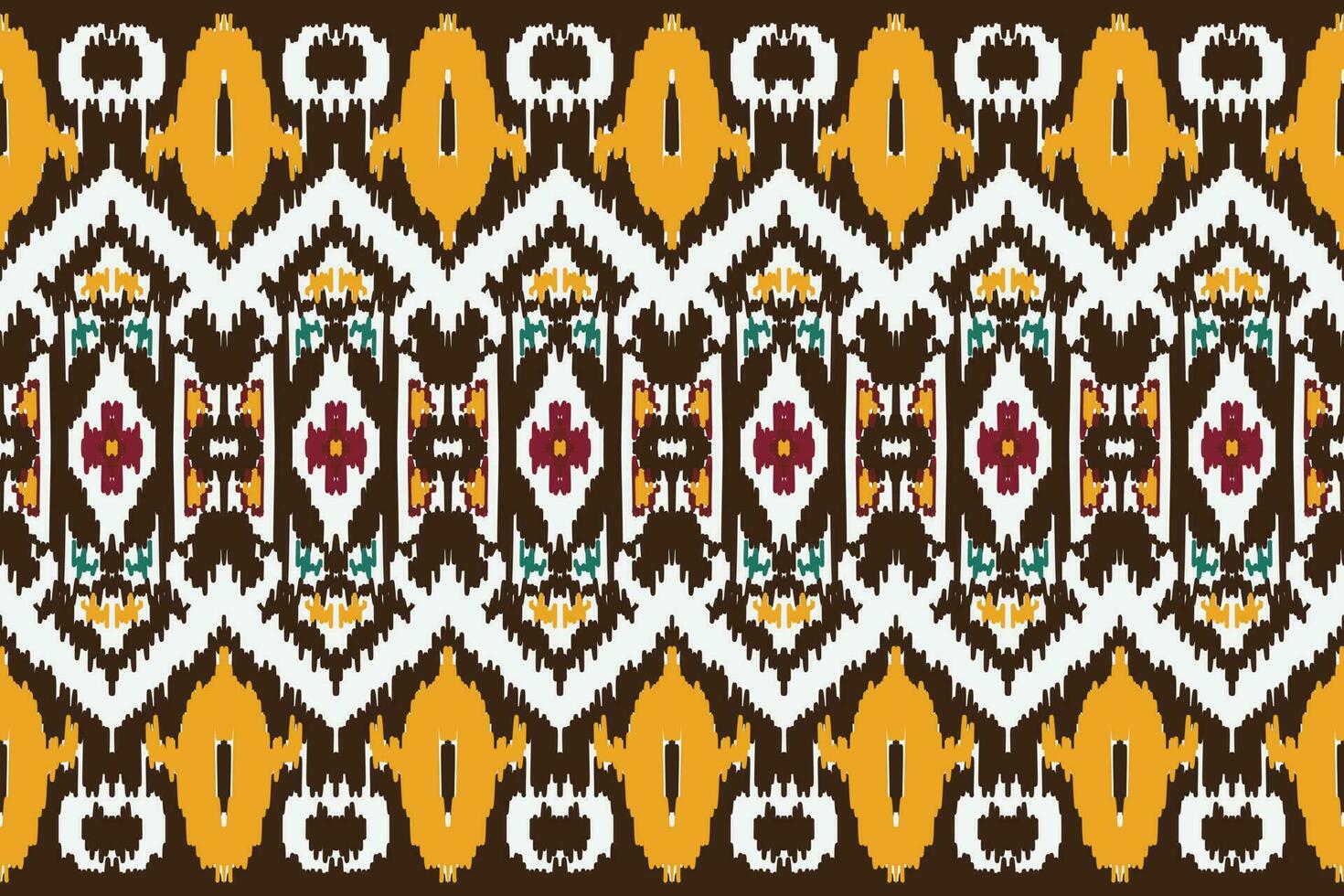 African Ikat fabric paisley embroidery background. geometric ethnic oriental pattern traditional. Ikat Aztec style abstract vector illustration. design for print texture,fabric,saree,sari,carpet.