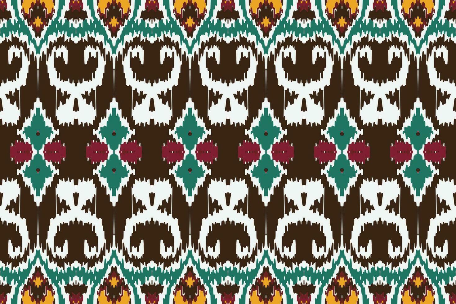 African Ikat paisley pattern embroidery background. geometric ethnic oriental pattern traditional. Ikat Aztec style abstract vector illustration. design for print texture,fabric,saree,sari,carpet.
