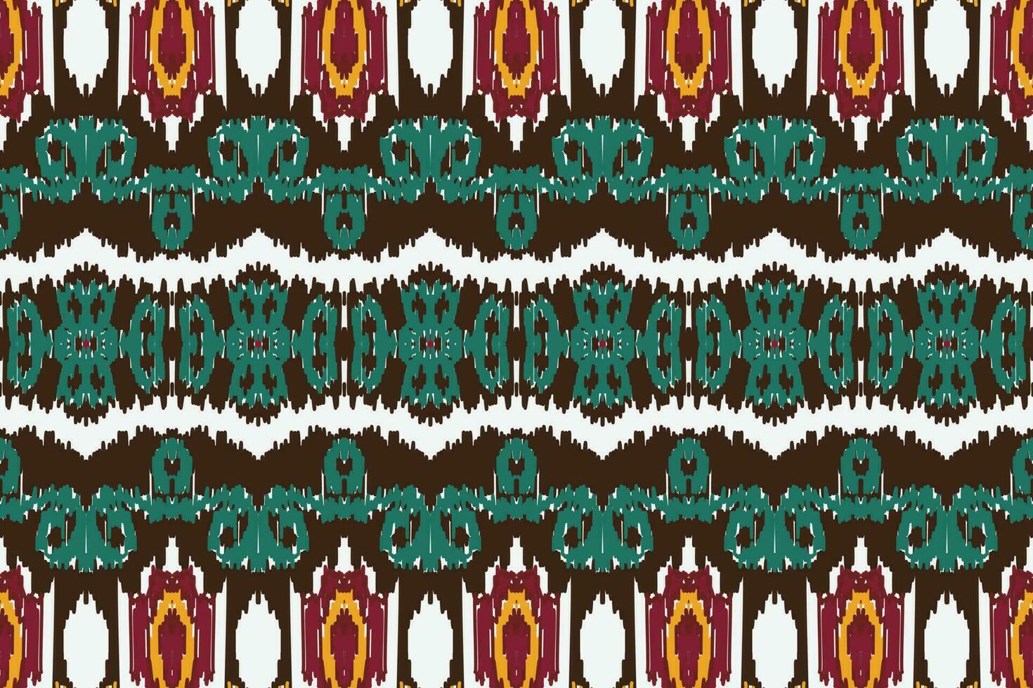 African Ikat paisley pattern embroidery background. geometric ethnic oriental pattern traditional. Ikat Aztec style abstract vector illustration. design for print texture,fabric,saree,sari,carpet.