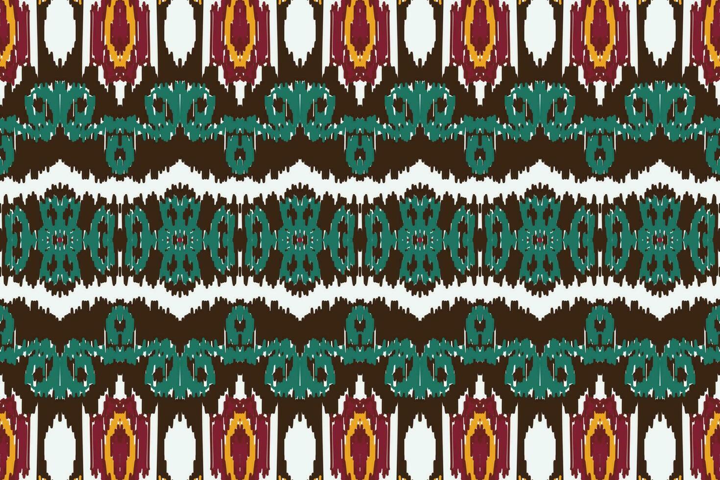 African Ikat paisley pattern embroidery background. geometric ethnic oriental pattern traditional. Ikat Aztec style abstract vector illustration. design for print texture,fabric,saree,sari,carpet.