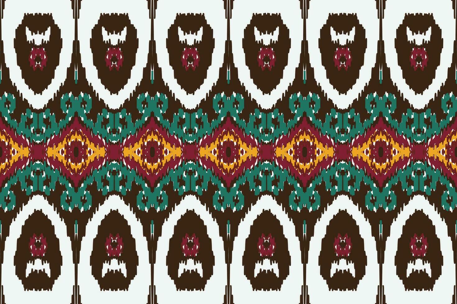 African Ikat paisley pattern embroidery background. geometric ethnic oriental pattern traditional. Ikat Aztec style abstract vector illustration. design for print texture,fabric,saree,sari,carpet.