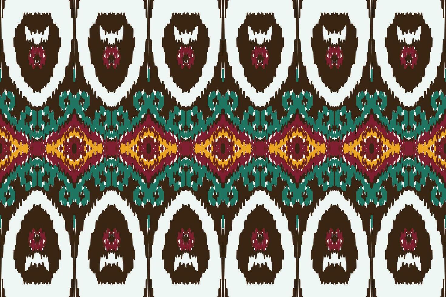 African Ikat paisley pattern embroidery background. geometric ethnic oriental pattern traditional. Ikat Aztec style abstract vector illustration. design for print texture,fabric,saree,sari,carpet.