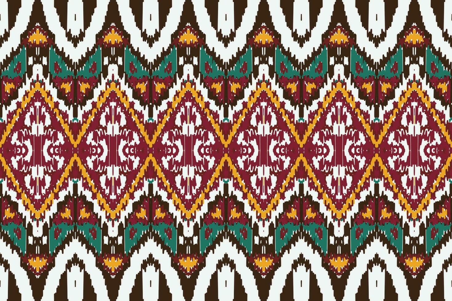 African Ikat fabric paisley embroidery background. geometric ethnic oriental pattern traditional. Ikat Aztec style abstract vector illustration. design for print texture,fabric,saree,sari,carpet.