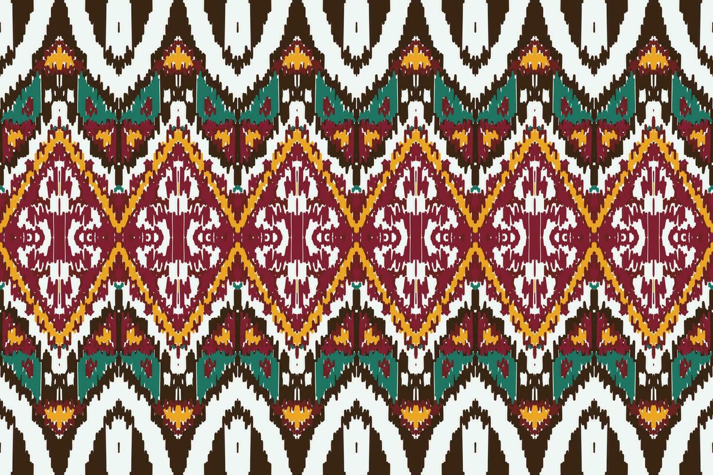 African Ikat fabric paisley embroidery background. geometric ethnic oriental pattern traditional. Ikat Aztec style abstract vector illustration. design for print texture,fabric,saree,sari,carpet.