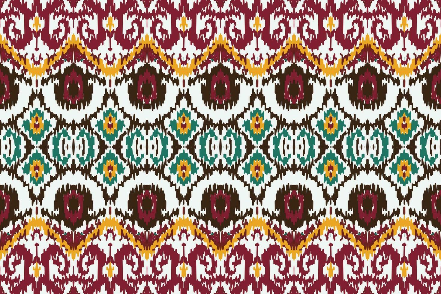 African Ikat paisley pattern embroidery background. geometric ethnic oriental pattern traditional. Ikat Aztec style abstract vector illustration. design for print texture,fabric,saree,sari,carpet.