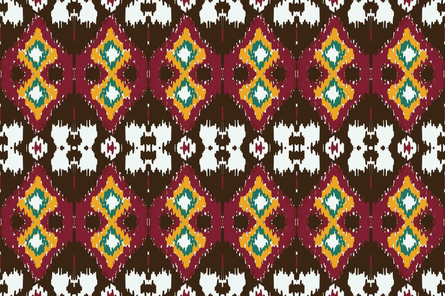 African Ikat floral paisley embroidery background. geometric ethnic oriental pattern traditional. Ikat Aztec style abstract vector illustration. design for print texture,fabric,saree,sari,carpet.