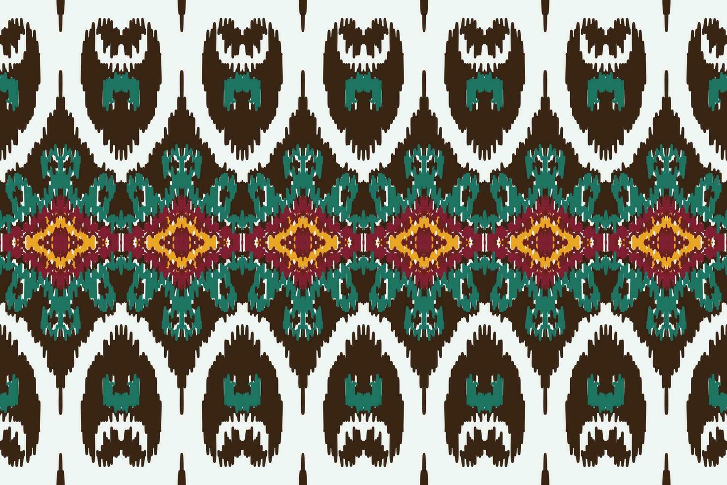 African Ikat paisley pattern embroidery background. geometric ethnic oriental pattern traditional. Ikat Aztec style abstract vector illustration. design for print texture,fabric,saree,sari,carpet.