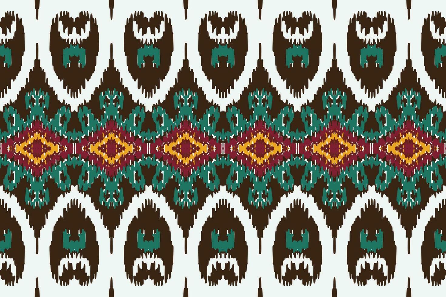 African Ikat paisley pattern embroidery background. geometric ethnic oriental pattern traditional. Ikat Aztec style abstract vector illustration. design for print texture,fabric,saree,sari,carpet.