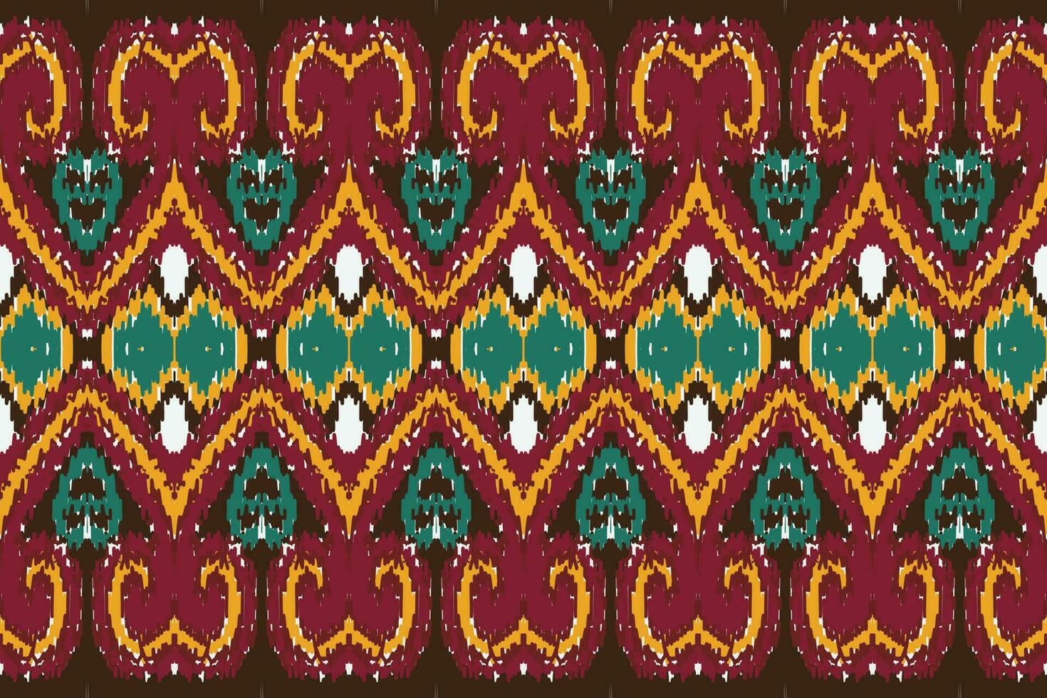 African Ikat paisley pattern embroidery background. geometric ethnic oriental pattern traditional. Ikat Aztec style abstract vector illustration. design for print texture,fabric,saree,sari,carpet.