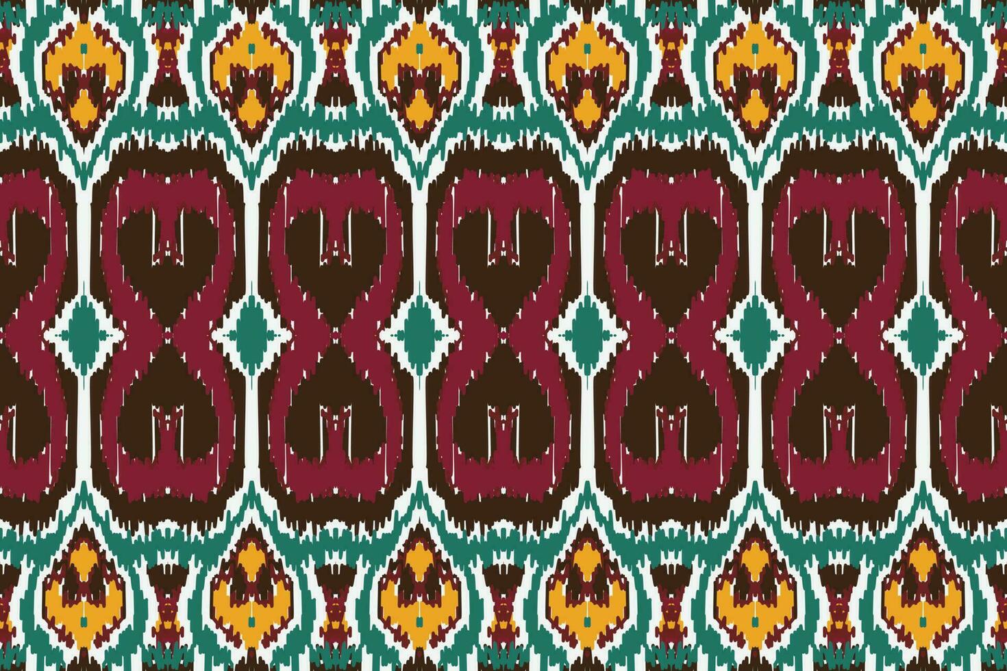 Motif Ikat seamless Pattern embroidery background. geometric ethnic oriental pattern traditional. Ikat Aztec style abstract vector illustration. design for print texture,fabric,saree,sari,carpet.