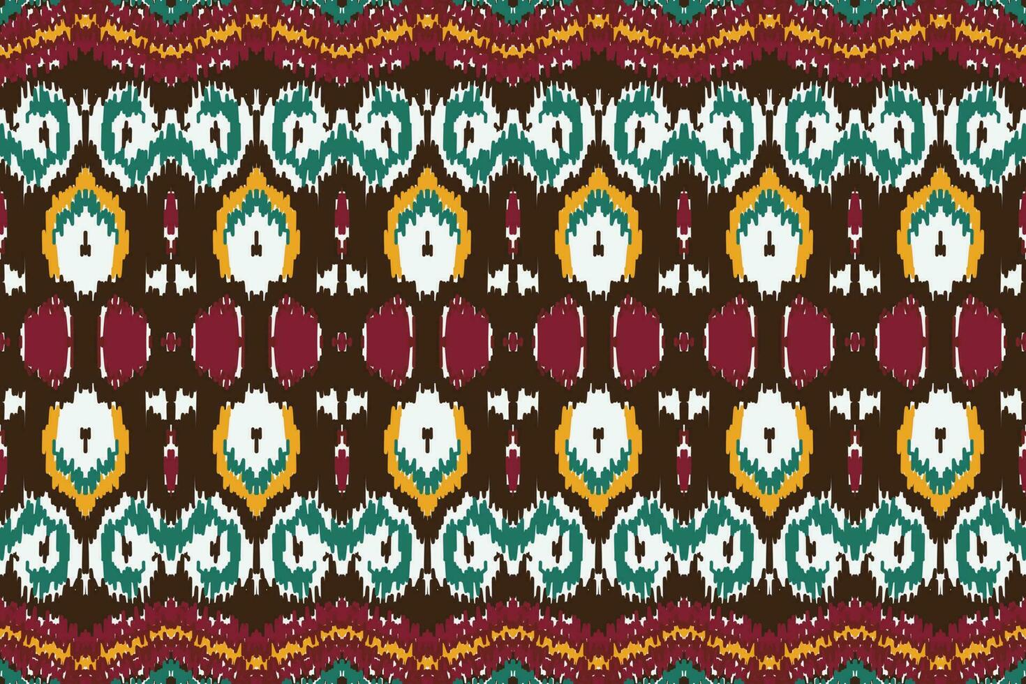 Motif Ikat seamless Pattern embroidery background. geometric ethnic oriental pattern traditional. Ikat Aztec style abstract vector illustration. design for print texture,fabric,saree,sari,carpet.