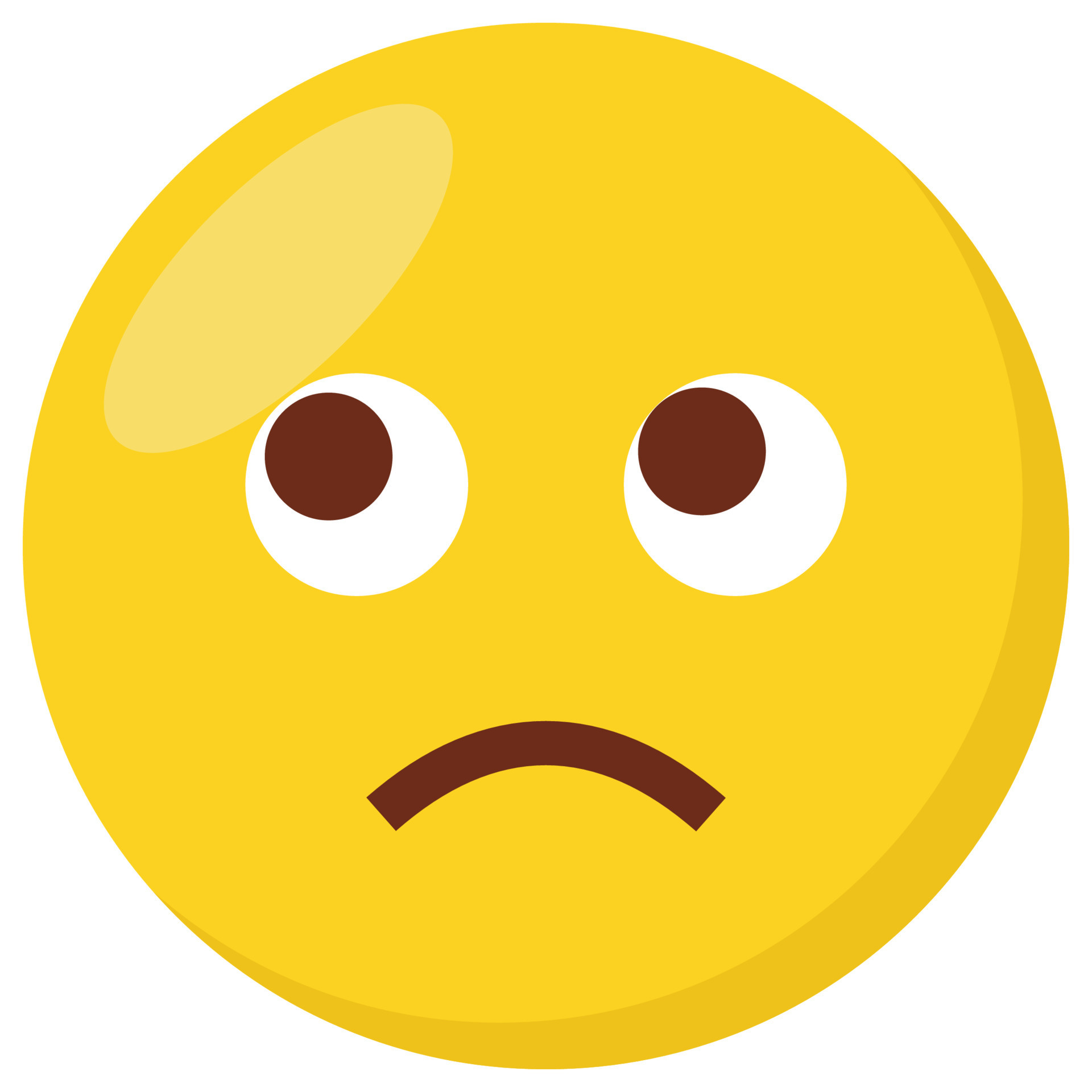 Pleading face expression character emoji flat icon. 23781981 Vector Art