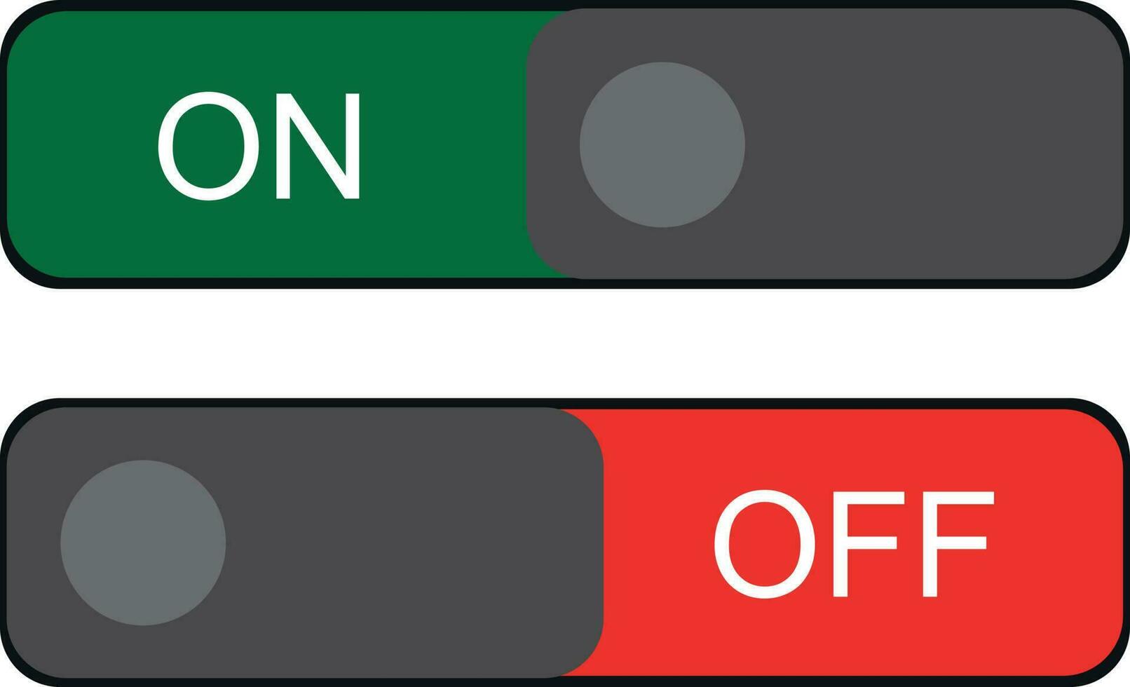 On-Off Button set illustration design vector