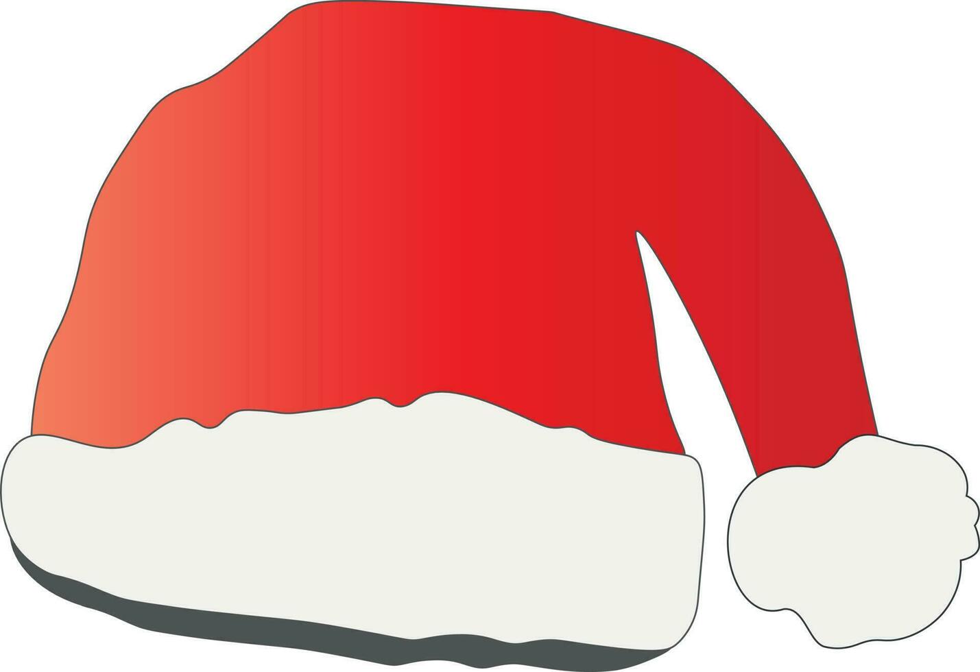 Christmas santa hat clipart illustration design vector