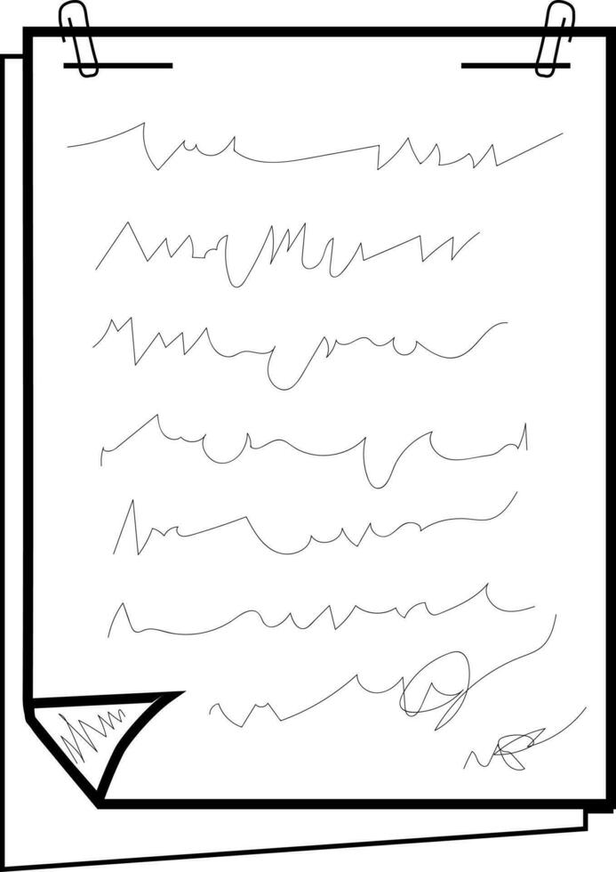 Hand drawn note paper board illustration design vector
