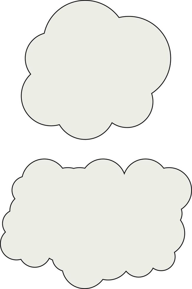 Cloud collection vector art design illustration