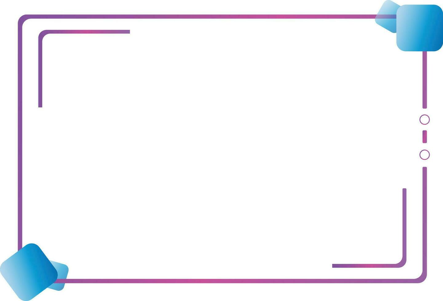Technology sense glow gradient border illustration design vector