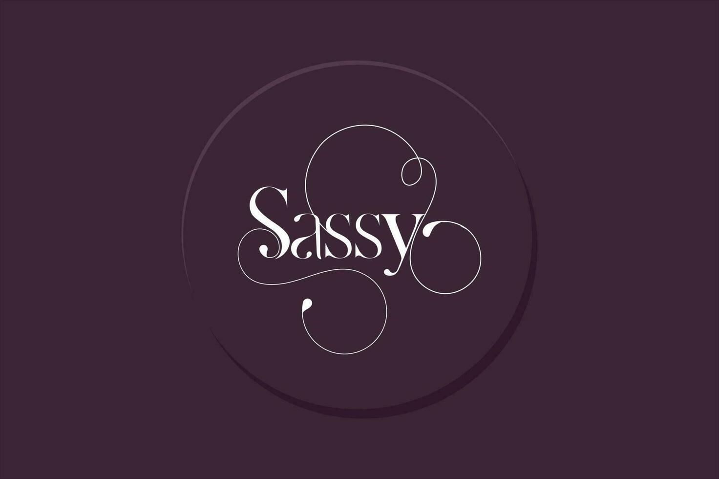 modern sassy ligature creative typographic stylish logo design template vector