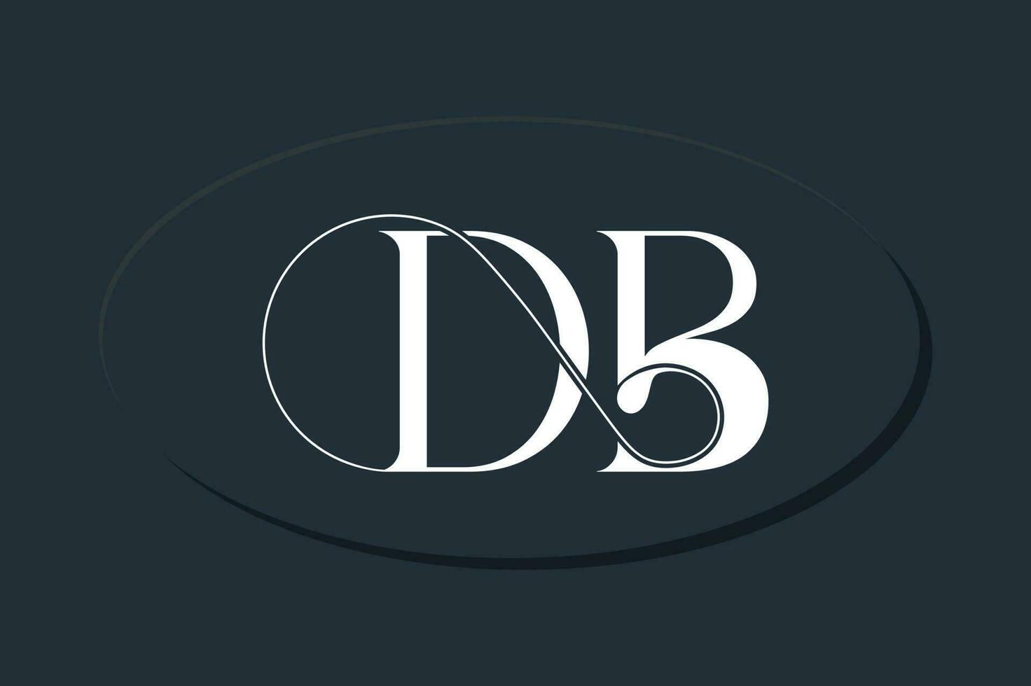 DB lettermark modern style logo design template vector