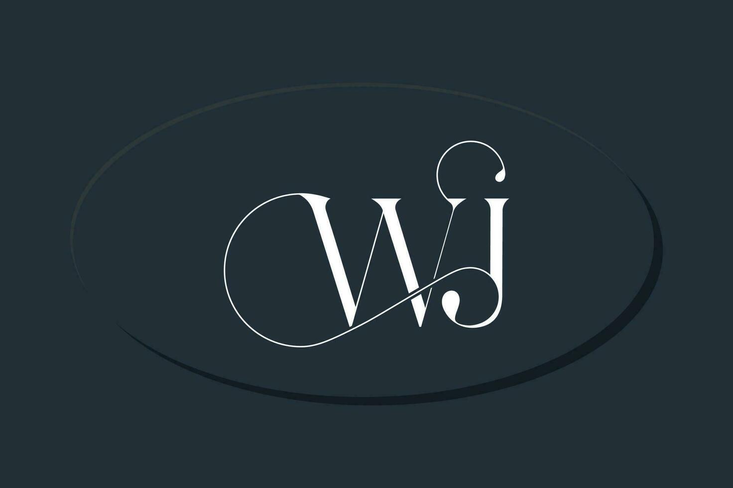 W and J letter mark modern elegant logo design template vector