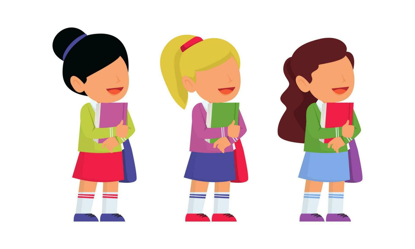 student cartoon character vector