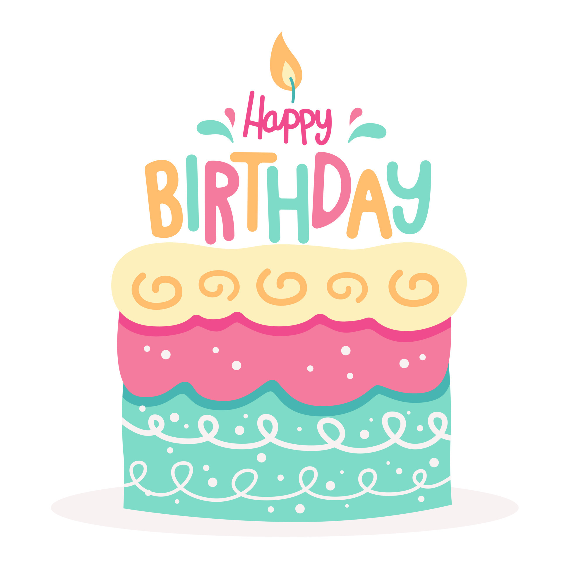 Online cartoon birthday cake with name edit