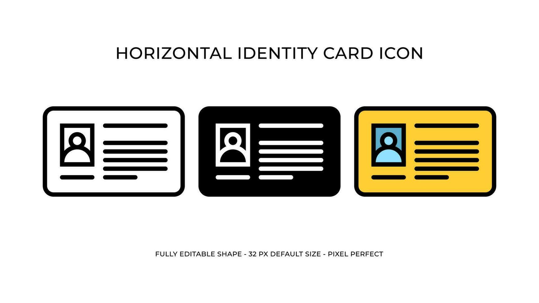 Horizontal Identity card icon illustration vector