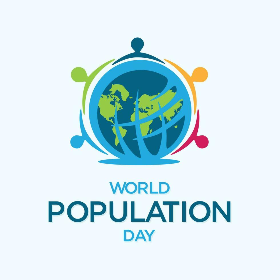 Banner or poster of world population day vector design