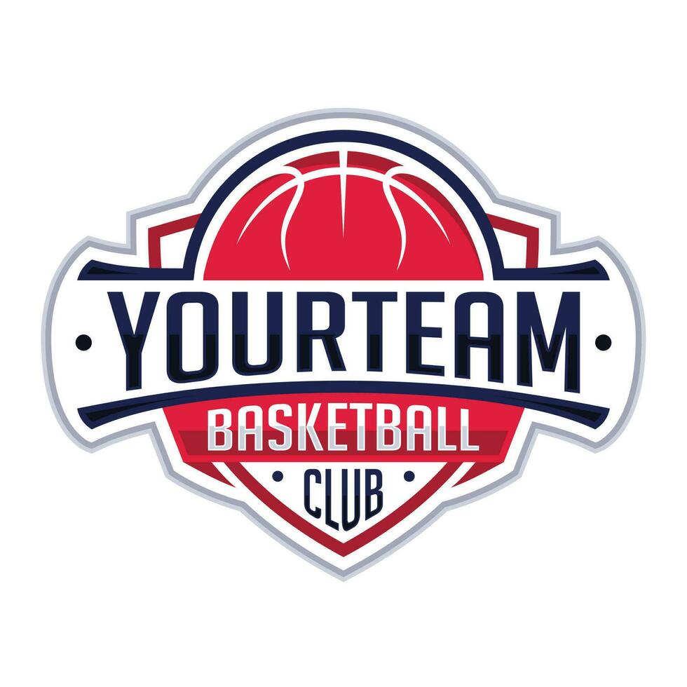 Modern professional Basketball Club emblem vector logo design