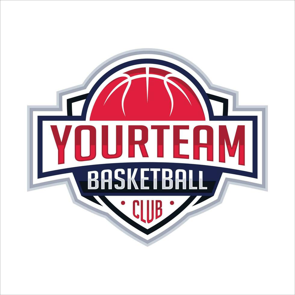 baloncesto club emblema vector mascota logo diseño